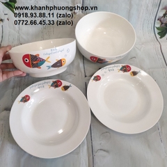 bộ tô dĩa sứ - bộ tô dĩa sứ trắng