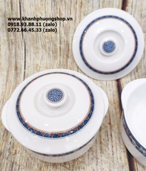 thố sứ chưng yến Phước Lộc Thọ sứ Minh Long - thố sứ chưng yến Minh Long