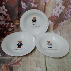 dĩa sứ lòng sâu hình gấu sang trọng 23cm - dĩa sứ sâu lòng mẫu sang trọng 23cm