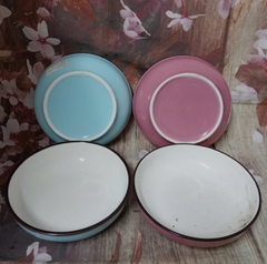 Dĩa sứ lòng sâu 18cm màu xanh biển - dĩa sứ sâu lòng size 18cm