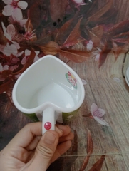 Ly sứ hình trái tim 360ml - ly sứ mẫu Giáng Sinh, Noel