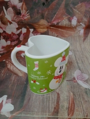 Ly sứ hình trái tim 360ml - ly sứ mẫu Giáng Sinh, Noel