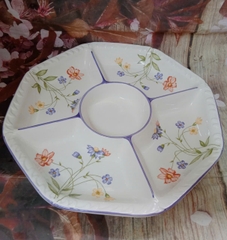 Khay sứ đựng bánh mứt mẫu hoa dây đẹp sang - khay mứt sứ 35cm