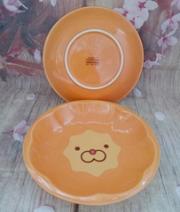 Dĩa sứ lòng sâu hoạt hình sư tử 21cm - dĩa sứ lion siêu cute