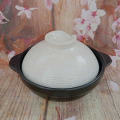 Nồi sứ kho cá, kho thịt gốm sứ Nhật cao cấp 0.8L - nồi sứ kho cá