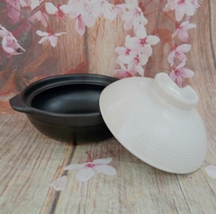 Nồi sứ kho cá, kho thịt gốm sứ Nhật cao cấp 0.8L - nồi sứ kho cá