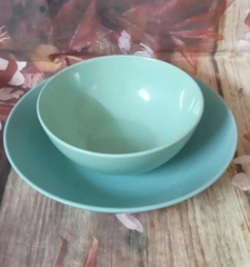 Tô dĩa sứ tráng men màu xanh cao cấp - tô sứ, dĩa sứ màu xanh ngọc