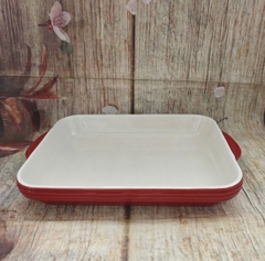 Khay nướng sứ đút lò hình chữ nhật nhiều kích thước - khay sứ g55