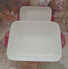 Khay nướng sứ đút lò hình chữ nhật nhiều kích thước - khay sứ g55