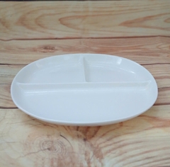 Khay cơm sứ 3 ngăn - khay sứ đựng thức ăn 3 ngăn