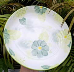 Dĩa sứ sâu lòng in hoa 20cm - dĩa sứ in hoa