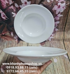 Dĩa vành sâu 27cm sứ Minh Long - dĩa súp sâu 27cm sứ minh long