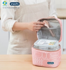 Bộ 02 hộp đựng cơm thủy tinh Inochi hình vuông kèm túi giữ nhiệt