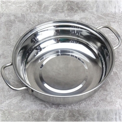 Nồi lẩu inox nắp kính HT-COOK 24cm cao cấp - nồi lẩu inox 24cm