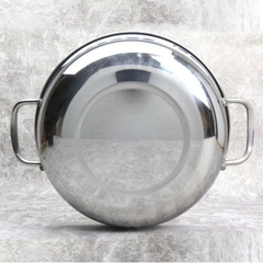 Nồi lẩu inox nắp kính HT-COOK 24cm cao cấp - nồi lẩu inox 24cm