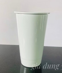 Ly sứ dưỡng sinh có nắp Minh Long 0.48L - ly sứ dưỡng sinh minh long