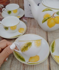 bộ ấm trà Quả Chanh sứ Minh Long - bộ bình tách trà quả chanh sứ Minh Long