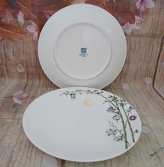 Dĩa tròn sứ Minh Long 22cm hoạ tiết Trăng Rằm - dĩa tròn sứ minh long 22cm