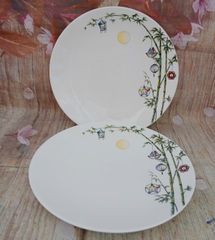 Dĩa tròn sứ Minh Long 22cm hoạ tiết Trăng Rằm - dĩa tròn sứ minh long 22cm