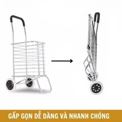 Xe kéo đi chợ đa năng - xe kéo đi siêu thị xếp gọn