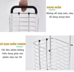 Xe kéo đi chợ đa năng - xe kéo đi siêu thị xếp gọn