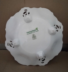 Dĩa trưng trái cây Tiệp viền vàng sứ Minh Long - dĩa trưng trái cây viền vàng minh long