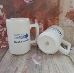 Ly sứ trắng Minh Long quai vuông 0.52L (in logo các nhãn hàng)