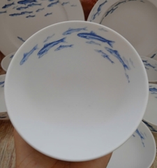 Bộ bàn ăn Jasmine Cá Cơm sương mờ gốm sứ Minh Long 23 món - bộ bàn ăn cá cơm sứ minh long