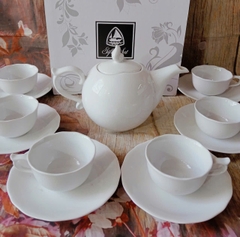 Bộ ấm trà mẫu đơn trắng gốm sứ Minh Long - bộ ấm trà sứ minh long0.7L - bộ bình tách trà sứ trắng minh long