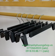 Bộ 10 móc nhựa đen kẹp quần - móc kẹp quần bằng nhựa