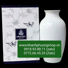 Bình hoa sứ Minh long 27cm hộp đẹp sang trọng in