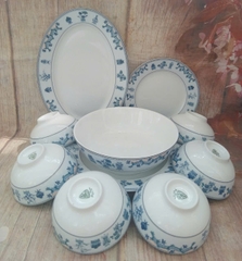 Bộ bàn ăn Tứ Quý 18 món gốm sứ Minh Long - bộ chén tô dĩa tứ quý sứ minh long