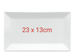 Dĩa chữ nhật gốm sứ Minh Long 17x25cm - dĩa chữ nhật sứ minh long