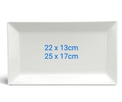 Dĩa chữ nhật gốm sứ Minh Long 17x25cm - dĩa chữ nhật sứ minh long