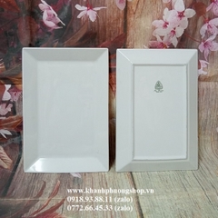 Dĩa chữ nhật gốm sứ Minh Long 17x25cm - dĩa chữ nhật sứ minh long