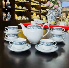 bộ ấm trà gốm sứ Minh Long chim lạc vàng - bộ ấm trà gốm sứ Minh Long