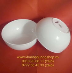 Tô sứ trắng Minh Long lòng sâu 19cm - tô sứ Minh Long Sago 19cm