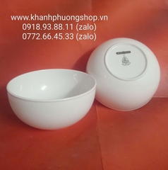 Tô sứ trắng Minh Long lòng sâu 19cm - tô sứ Minh Long Sago 19cm