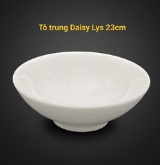 Tô trung Daisy Lys 23cm gốm sứ Minh Long - tô thân thấp sứ minh long 23cm