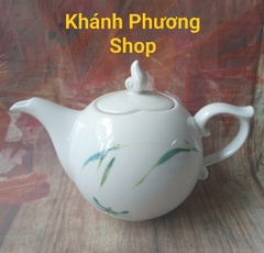 Bộ khay trà Thanh Trúc gốm sứ Minh Long - bộ ấm trà mẫu đơn thanh trúc