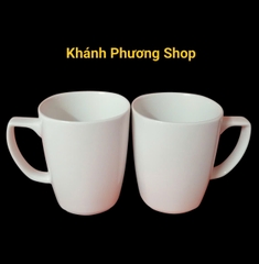 Ca sứ 0.36L Vuông Lys Trắng Ngà sứ Minh Long