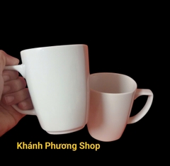 Ca sứ 0.36L Vuông Lys Trắng Ngà sứ Minh Long