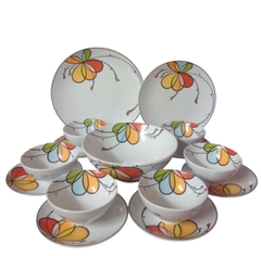 Bộ chén tô dĩa sứ Minh Long daisy Bóng Bay 15 món