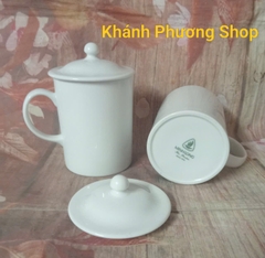 Ca trà có nắp 0.3L sứ Minh Long - ly sứ minh long có nắp đậy