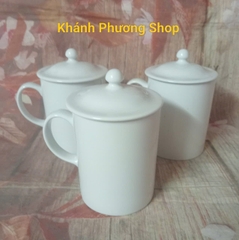 Ca trà có nắp 0.3L sứ Minh Long - ly sứ minh long có nắp đậy