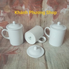 Ca trà có nắp 0.3L sứ Minh Long - ly sứ minh long có nắp đậy