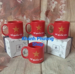 Ly sứ Minh Long Tôi Yêu Tổ Quốc Tôi - ly sứ minh long cờ tổ quốc