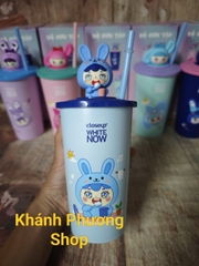 Ly nhựa có nắp mô hình Baby Tree nhiều màu - ly ống hút baby tree 450ml