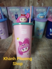 Ly nhựa có nắp mô hình Baby Tree nhiều màu - ly ống hút baby tree 450ml