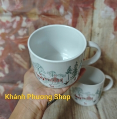 Ca sứ vẽ cảnh cao cấp 500ml - ca sứ cao cấp 0.5L